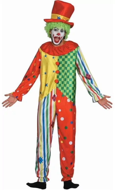 Zestaw dla dorosłych kolorowy Klaun rozm. 56 - tantis.pl