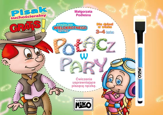 Połącz w pary. Ćw. uspraw. piszącą rączkę 3-4 lata