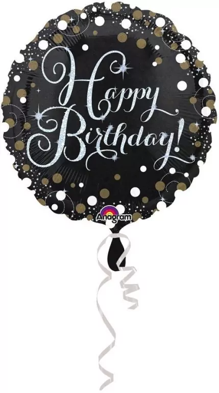 Balon foliowy Sparkling Happy Birthday 46cm - tantis.pl