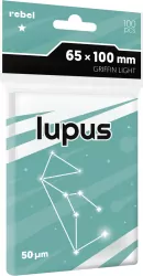 Koszulki na karty Rebel (65x100 mm) Lupus Light, 100 sztuk