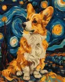 Malowanie po numerach. Magiczny korgi 40x50cm - tantis.pl