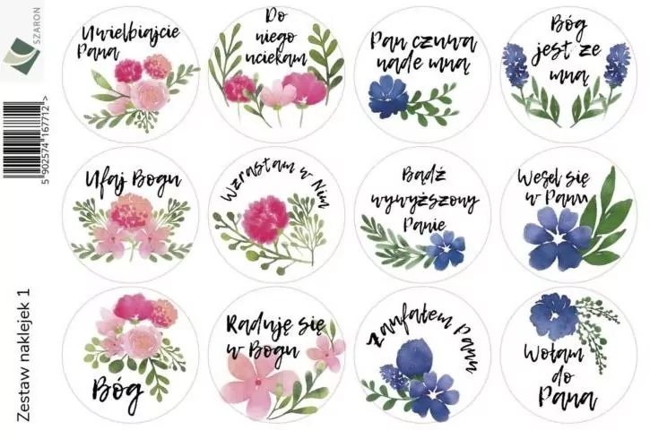 Zestaw naklejek. Kwiaty - tantis.pl