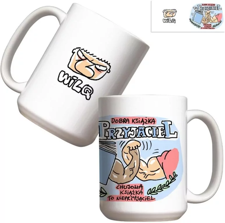 Kubek - Wilq Dobra książka to przyjaciel 440ml - tantis.pl