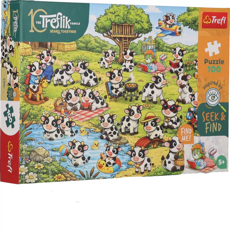 Puzzle 100 Trefliki - Świat krówek TREFL - tantis.pl