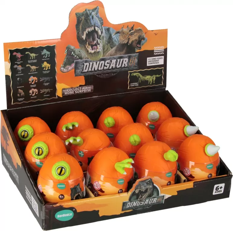 DINOZAUR W JAJU 10CM MIX4 MC DISP 12/72/144 - tantis.pl