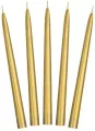 Świeca stożkowa 24cm. Złota - tantis.pl