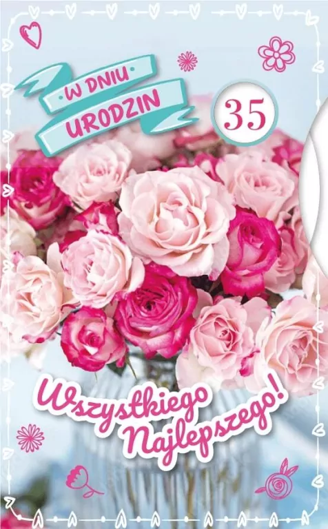 Karnet Urodziny wymienne cyfry - tantis.pl