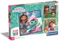 Clementoni. Puzzle 3x48. Super Kolor. Gabby's Dollhouse - tantis.pl