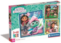 Clementoni. Puzzle 3x48. Super Kolor. Gabby's Dollhouse