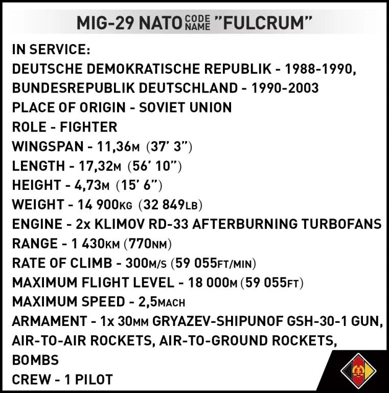 Armed Forces. Mig-29 (Gdr-East Germany) - tantis.pl