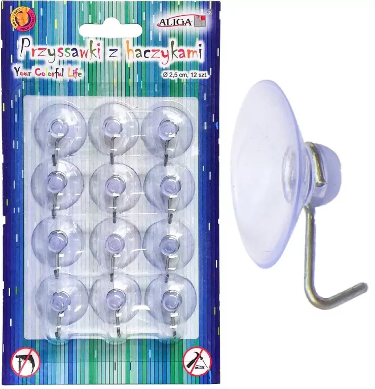 Przyssawki z haczykami 2,5cm 12szt - tantis.pl