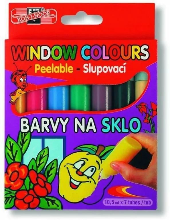 Farby witrażowe 10,5ml 5 kolorów + 2 kontury - tantis.pl