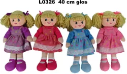 Lalka pluszowa z głosem 40cm L0326 1szt.mix