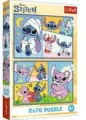 Puzzle 2x70 Ze Stitchem nie ma nudy TREFL - tantis.pl