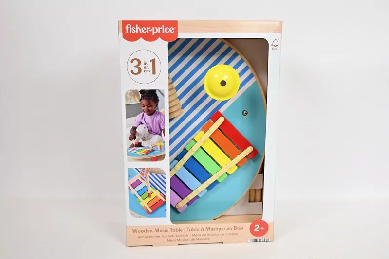Fisher Price. Drewniany muzyczny stoliczek - tantis.pl