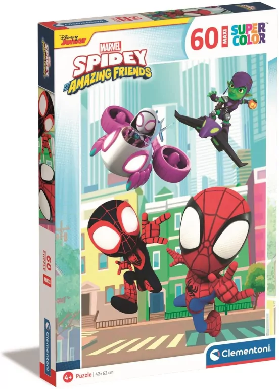 Puzzle 60 Maxi. Super Kolor. Spidey and his Friends. 26476 - tantis.pl