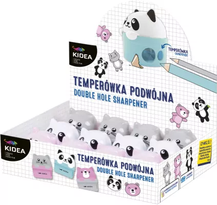 Temperówka podwójna Zwierzaki, mix