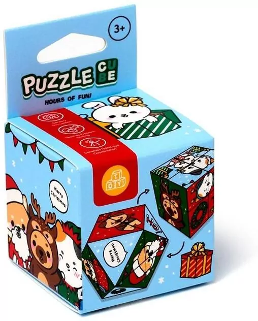 Puzzle układanka kostka Świąteczne Adoramals - tantis.pl