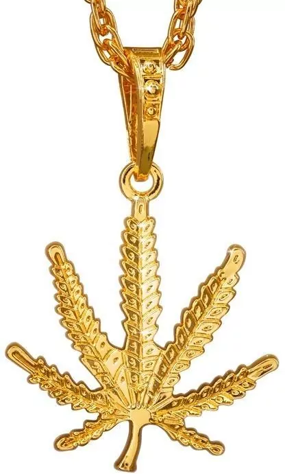 Naszyjnik z liściem konopi ganja - tantis.pl