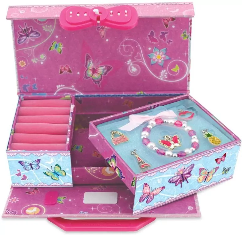 Szkatułka zamykana na zamek z szyfrem motylki - tantis.pl