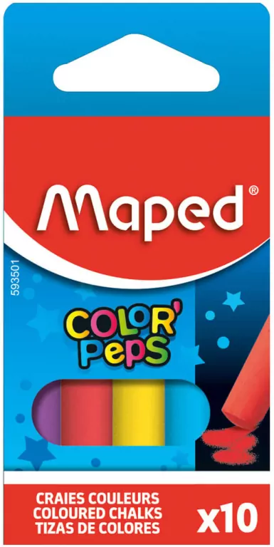 Maped. Kreda Colorpeps kolorowa, 10 sztuk - tantis.pl