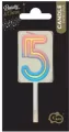 Świeczka B&C cyferka 5 neon - tantis.pl