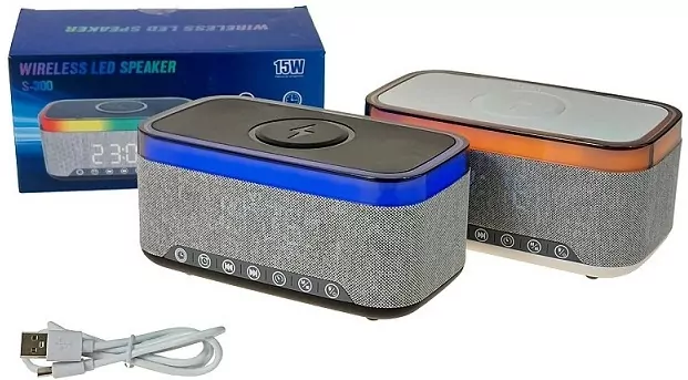 Głośnik z zegarem, radio, budzik USB 15W - tantis.pl