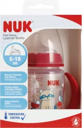 NUK. First Choice. Butelka 150ml. 6-18 miesięcy. Czerwona- Szop