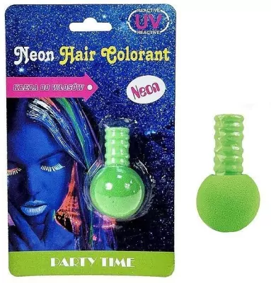 Kreda do malowania włosów UV zielona