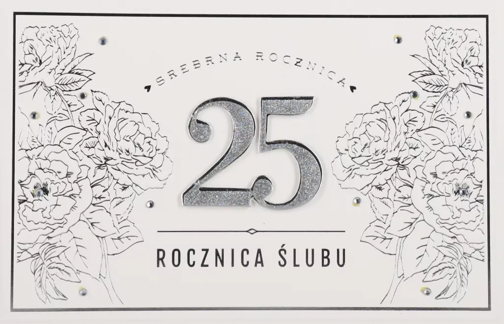 KARNET ROCZNICA SLUBU 25 B6 Z KOP PD HM200-2088 - tantis.pl