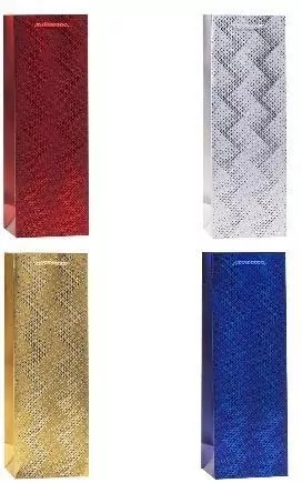 Torebka ozdobna na butelkę 12x36x9cm mix ROZETTE - tantis.pl
