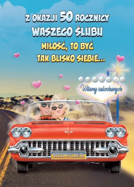 Karnet okolicznościowy Rocznica Ślubu 50 - tantis.pl