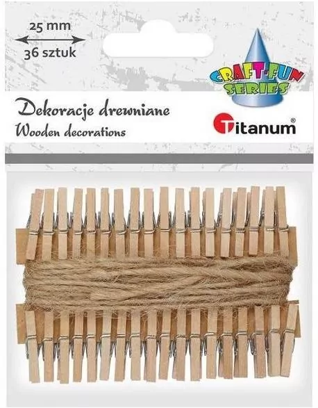 Spinacze drewniane 2,5cm 36szt.PJ497 - tantis.pl