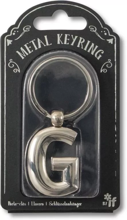 Silver Letter Keyring - brelok do kluczy litera G - tantis.pl