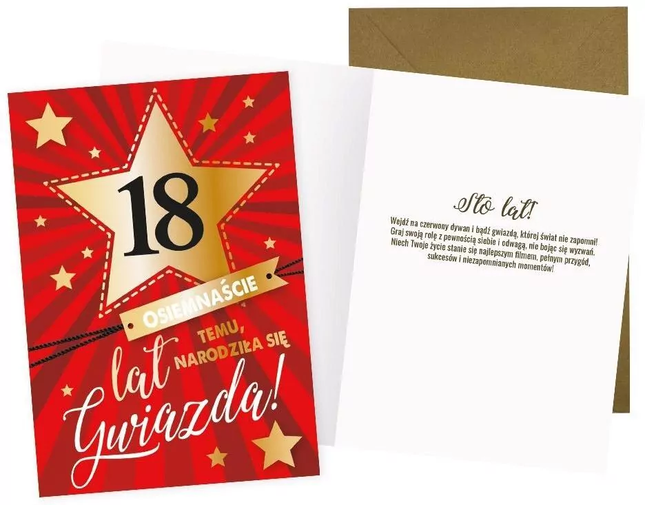 Karnet Urodziny 18 - tantis.pl