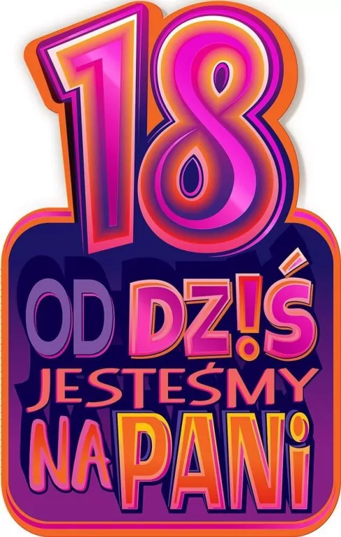 Kartka okolicznościowa Urodziny 18 - tantis.pl