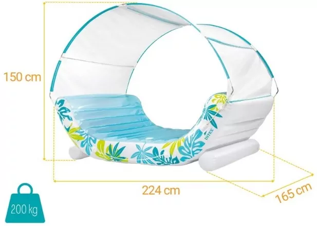 Pływająca wyspa z daszkiem tropical 56294EU 25726 - tantis.pl
