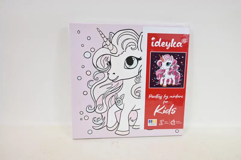 Malowanie po numerach- Magiczny jednorożec 25x25cm - tantis.pl