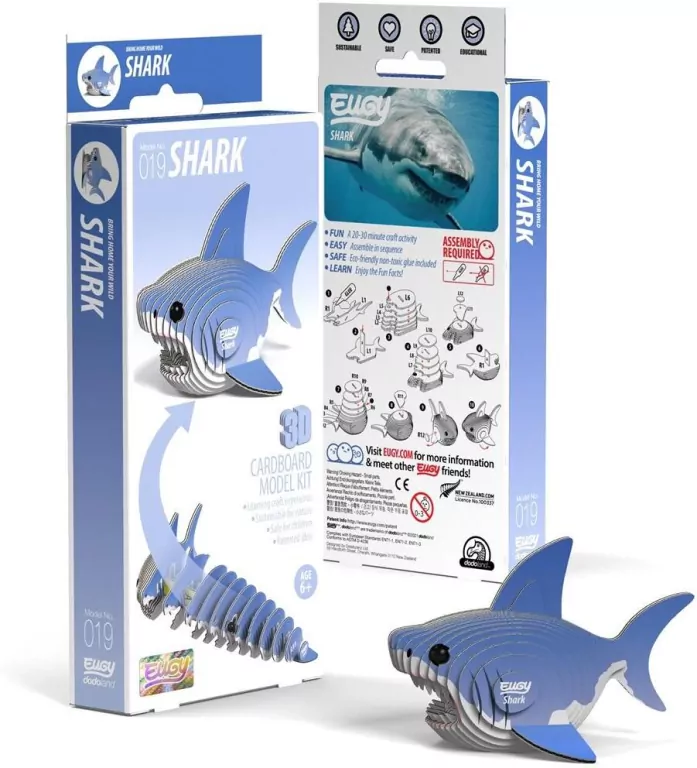Rekin. Eugy. Eko układanka 3D - tantis.pl