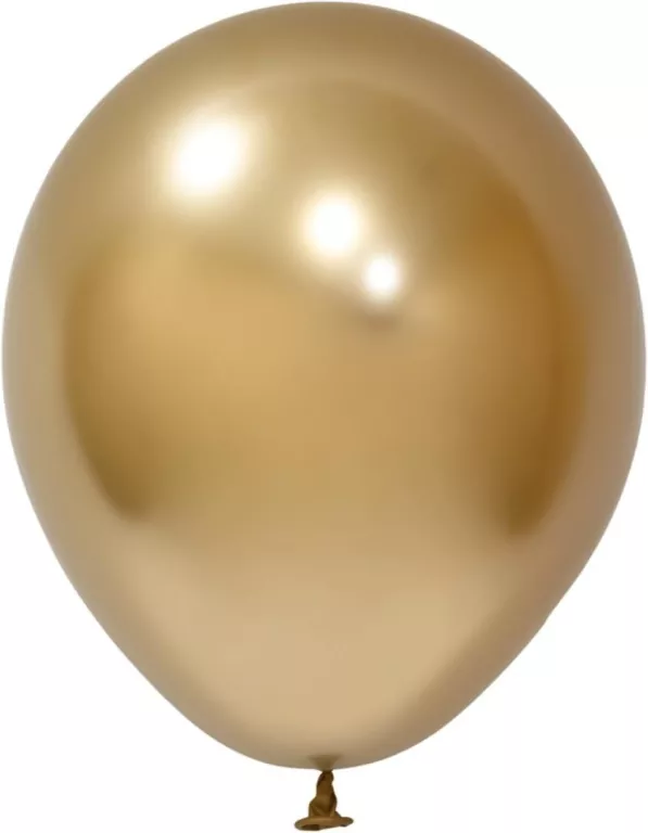Balony lateksowe Chrome złote 25cm - tantis.pl