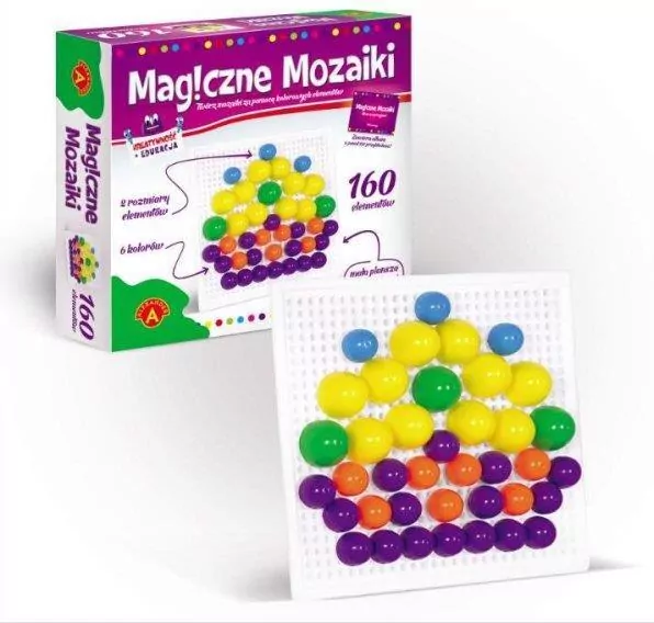 Magiczne mozaiki. Kreatywność i edukacja. 160 elementów - tantis.pl