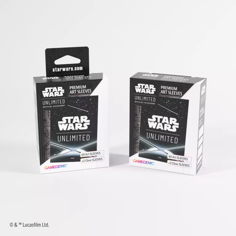 Gamegenic: Star Wars Unlimited Card Game - Premium Art Sleeves - Card Back Black - tantis.pl