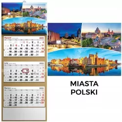 Kalendarz 2026 trójdzielny panorama polski
