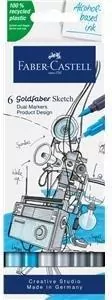 Pisak dwustronny Goldfaber design 6 kolorów - tantis.pl