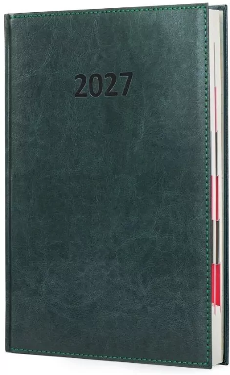Kalendarz 2027 A4 Agenda Dzienny Zielony - tantis.pl