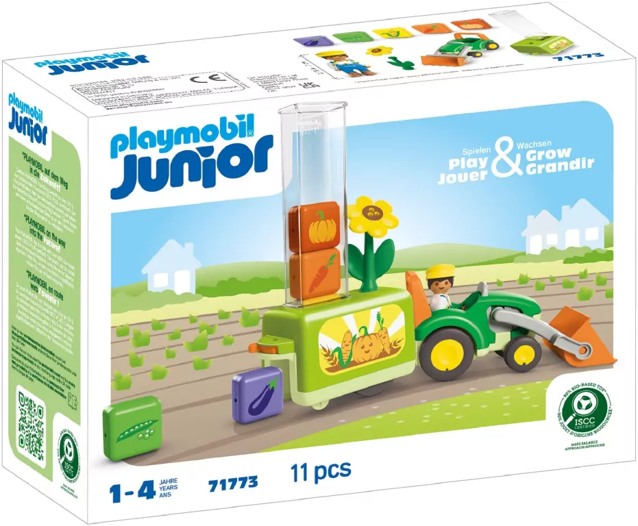 Playmobil JUNIOR: Traktor z siewnikiem 71773 - tantis.pl