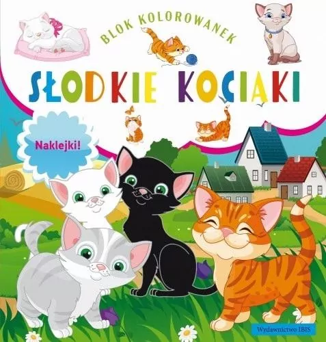 Słodkie kociaki. Blok kolorowanek - tantis.pl