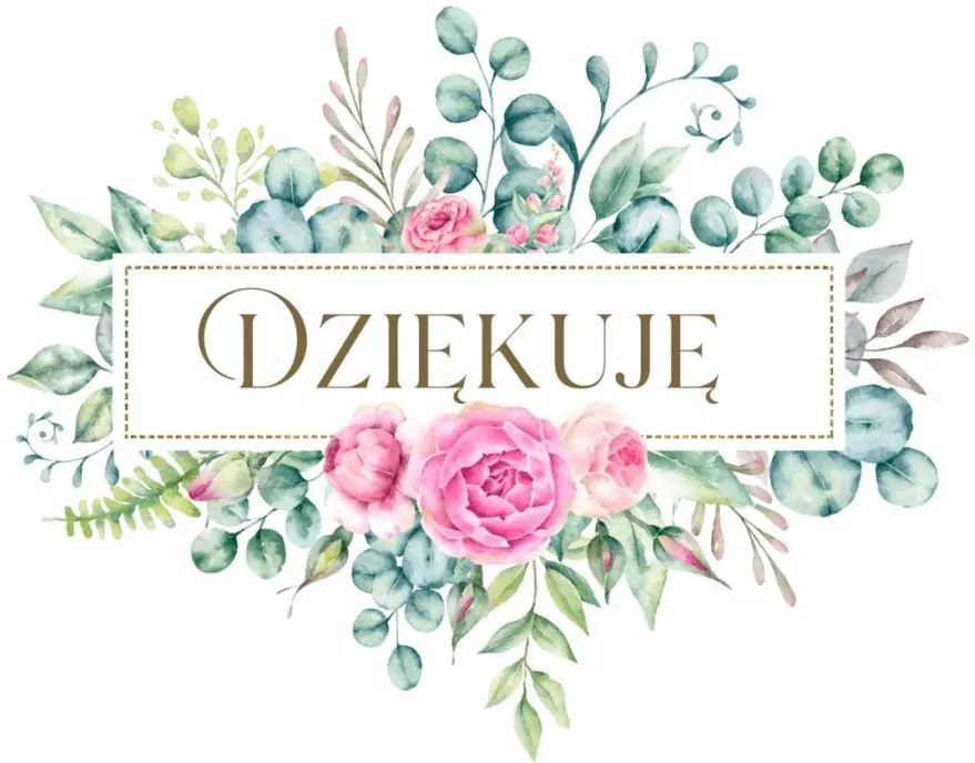 Karnet - Dziękuję - bukiet - tantis.pl