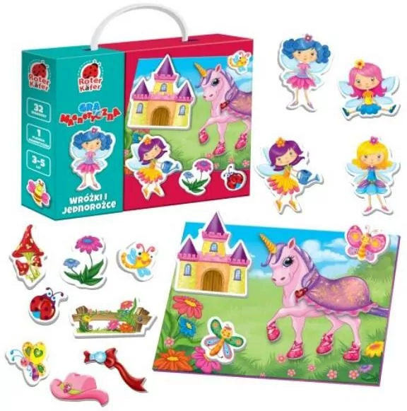 Wróżki i jednorożce. Gra magnetyczna - tantis.pl