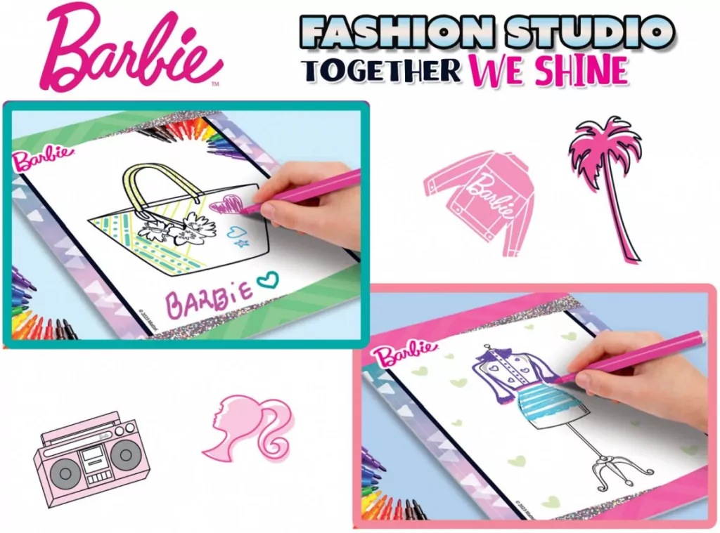 Barbie Sketch Book Together Fashion Studio - tantis.pl